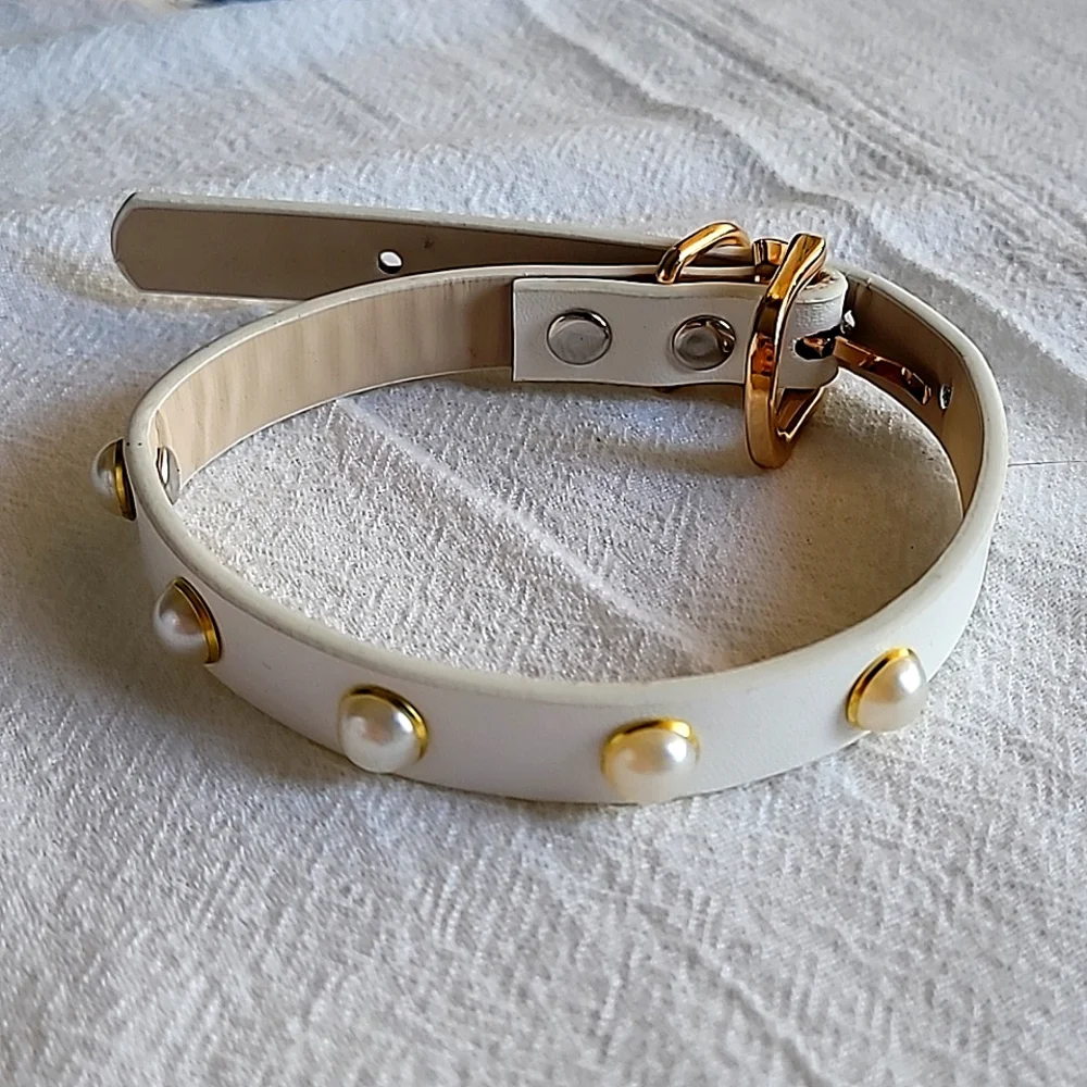 XS Faux Pearl Decor Pet Collar